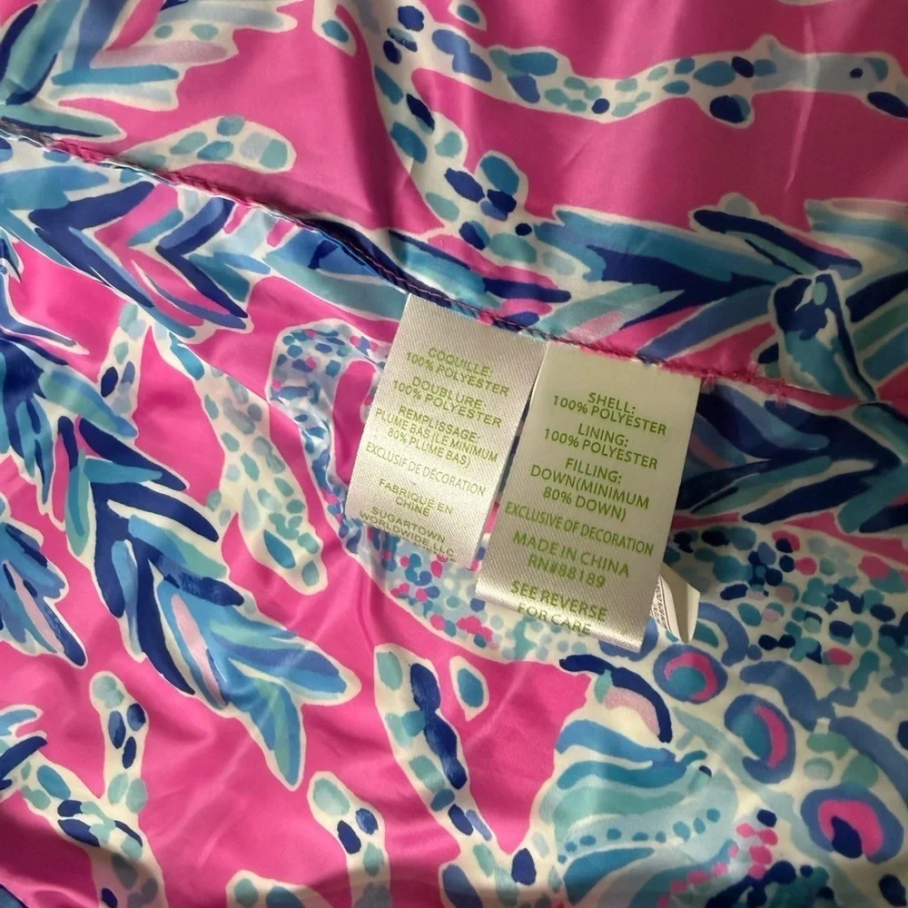 Lilly Pulitzer Black Quilted Women's Vest Gemstones Size Medium